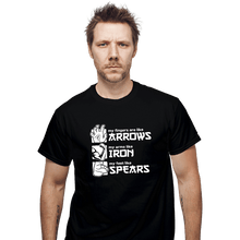 Load image into Gallery viewer, Daily_Deal_Shirts T-Shirts, Unisex / Small / Black Arrows Iron And Spears