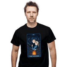 Load image into Gallery viewer, Daily_Deal_Shirts T-Shirts, Unisex / Small / Black Tarot Ghibli The Lovers
