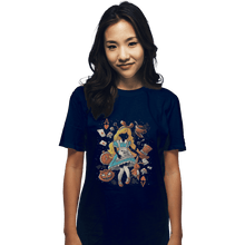 Load image into Gallery viewer, Shirts T-Shirts, Unisex / Small / Navy Wonderland Girl
