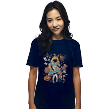 Load image into Gallery viewer, Shirts T-Shirts, Unisex / Small / Navy Wonderland Girl