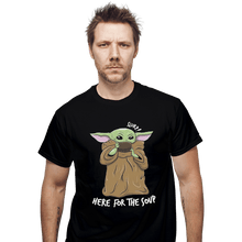 Load image into Gallery viewer, Shirts T-Shirts, Unisex / Small / Black Here For The Soup
