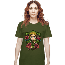 Load image into Gallery viewer, Secret_Shirts T-Shirts, Unisex / Small / Military Green Link Crest
