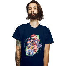 Load image into Gallery viewer, Daily_Deal_Shirts T-Shirts, Unisex / Small / Navy Robot Hearts