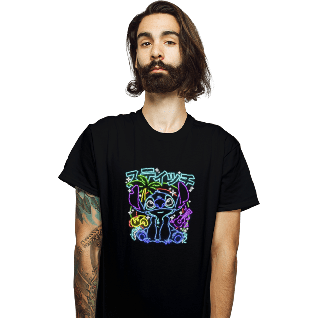 Daily_Deal_Shirts T-Shirts, Unisex / Small / Black Stitch Neon