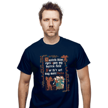 Load image into Gallery viewer, Daily_Deal_Shirts T-Shirts, Unisex / Small / Navy Illuminated Fields