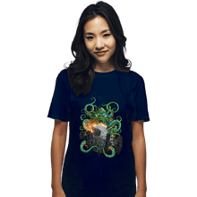 Load image into Gallery viewer, Shirts T-Shirts, Unisex / Small / Navy Cthulhu Strikes Back