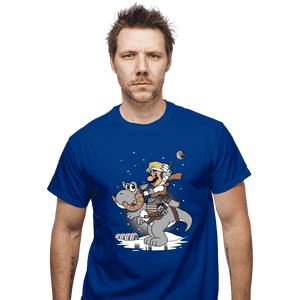 Shirts T-Shirts, Unisex / Small / Royal Blue Mario Strikes Back