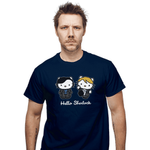 Load image into Gallery viewer, Shirts T-Shirts, Unisex / Small / Navy Hello Sherlock