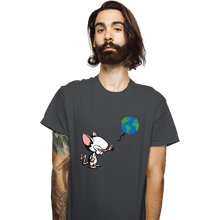 Load image into Gallery viewer, Daily_Deal_Shirts T-Shirts, Unisex / Small / Charcoal Mouse With World