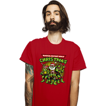 Load image into Gallery viewer, Daily_Deal_Shirts T-Shirts, Unisex / Small / Red Christmas Ninjas