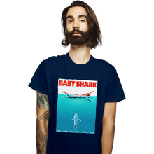 Load image into Gallery viewer, Shirts T-Shirts, Unisex / Small / Navy Baby Shark