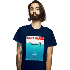 Shirts T-Shirts, Unisex / Small / Navy Baby Shark