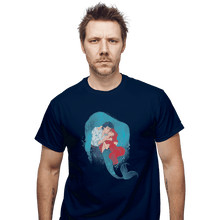 Load image into Gallery viewer, Shirts T-Shirts, Unisex / Small / Navy Mermaid Kiss
