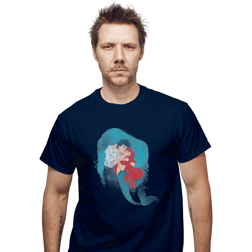 Shirts T-Shirts, Unisex / Small / Navy Mermaid Kiss