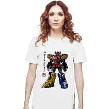 Load image into Gallery viewer, Daily_Deal_Shirts T-Shirts, Unisex / Small / White Mighty Morphin Megazord Sumi-e