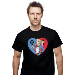 Shirts T-Shirts, Unisex / Small / Black Harlequin Heart