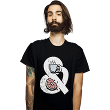 Load image into Gallery viewer, Shirts T-Shirts, Unisex / Small / Black Coffee and Donuts