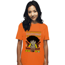 Load image into Gallery viewer, Shirts T-Shirts, Unisex / Small / Orange Cowboy Xmas