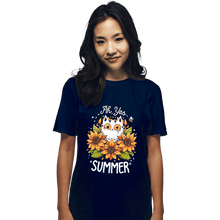 Load image into Gallery viewer, Daily_Deal_Shirts T-Shirts, Unisex / Small / Navy Summer Kitten Sniffles