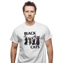 Load image into Gallery viewer, Shirts T-Shirts, Unisex / Small / White Black Cats Flag