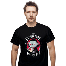 Load image into Gallery viewer, Shirts T-Shirts, Unisex / Small / Black Coffee Vampire