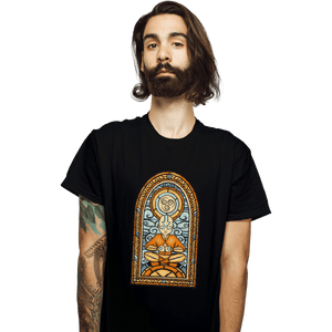 Shirts T-Shirts, Unisex / Small / Black Stained Glass Aang