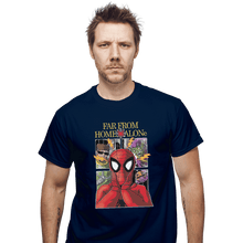 Load image into Gallery viewer, Shirts T-Shirts, Unisex / Small / Navy Far From Home Alone