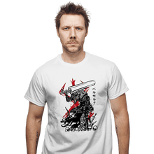 Load image into Gallery viewer, Daily_Deal_Shirts T-Shirts, Unisex / Small / White Lone Swordsman sumi-e