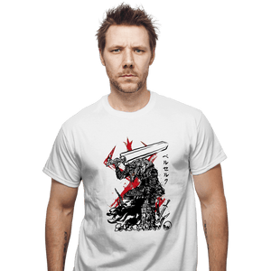 Daily_Deal_Shirts T-Shirts, Unisex / Small / White Lone Swordsman sumi-e