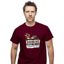 Load image into Gallery viewer, Shirts T-Shirts, Unisex / Small / Maroon Gremlins Is A Christmas Movie