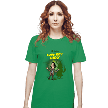 Load image into Gallery viewer, Secret_Shirts T-Shirts, Unisex / Small / Irish Green Low-Key Hero