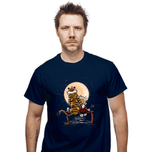 Load image into Gallery viewer, Daily_Deal_Shirts T-Shirts, Unisex / Small / Navy Calvin Friends