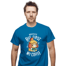 Load image into Gallery viewer, Shirts T-Shirts, Unisex / Small / Sapphire First My Coffee