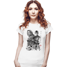 Load image into Gallery viewer, Shirts Fitted Shirts, Woman / Small / White Old And Young Jedi