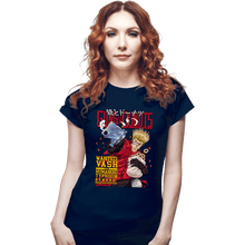 Load image into Gallery viewer, Daily_Deal_Shirts Fitted Shirts, Woman / Small / Navy Guns And Donuts