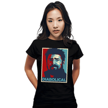 Load image into Gallery viewer, Daily_Deal_Shirts Fitted Shirts, Woman / Small / Black Diabolical