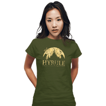 Load image into Gallery viewer, Shirts Fitted Shirts, Woman / Small / Military Green Hyrule Tourist