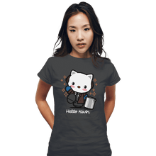 Load image into Gallery viewer, Shirts Fitted Shirts, Woman / Small / Charcoal Hello Kevin