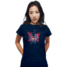 Load image into Gallery viewer, Shirts Fitted Shirts, Woman / Small / Navy Mental Butterfly