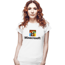 Load image into Gallery viewer, Shirts Fitted Shirts, Woman / Small / White Minecrosoft