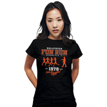 Load image into Gallery viewer, Daily_Deal_Shirts Fitted Shirts, Woman / Small / Black Halloween Fun Run