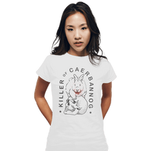 Load image into Gallery viewer, Shirts Fitted Shirts, Woman / Small / White Killer Rabbit of Caerbannog