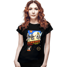 Load image into Gallery viewer, Daily_Deal_Shirts Fitted Shirts, Woman / Small / Black 8 Bit Farm Boy