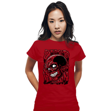 Load image into Gallery viewer, Daily_Deal_Shirts Fitted Shirts, Woman / Small / Red Dead By Dawn Skull