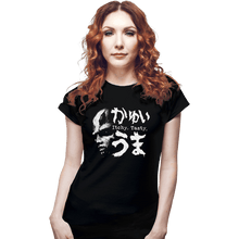 Load image into Gallery viewer, Daily_Deal_Shirts Fitted Shirts, Woman / Small / Black Itchy. Tasty.