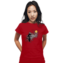 Load image into Gallery viewer, Shirts Fitted Shirts, Woman / Small / Red Saiyan With Balloon