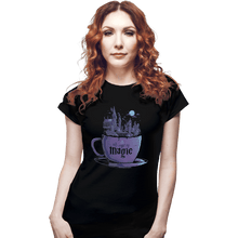Load image into Gallery viewer, Shirts Fitted Shirts, Woman / Small / Black A Cup Of Magic