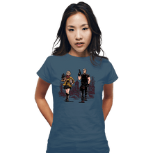 Load image into Gallery viewer, Daily_Deal_Shirts Fitted Shirts, Woman / Small / Indigo Blue Leon