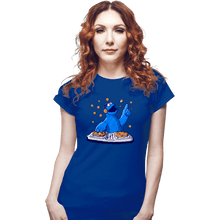 Load image into Gallery viewer, Daily_Deal_Shirts Fitted Shirts, Woman / Small / Royal Blue Cookie Party
