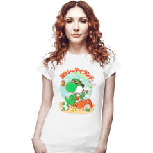 Load image into Gallery viewer, Daily_Deal_Shirts Fitted Shirts, Woman / Small / White Yoshi Vacation